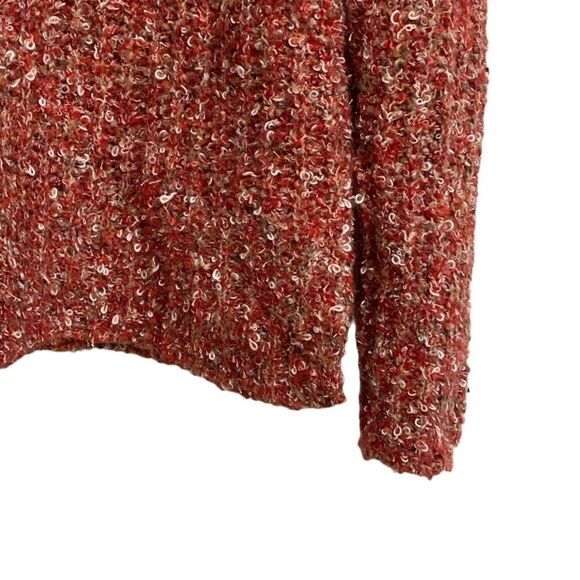 Skye's The Limit Women's Open Knit Cowl Neck Sweater Size S Marled Red Boho - Picture 6 of 14